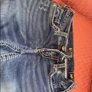 Silver 3/4 mid-capris